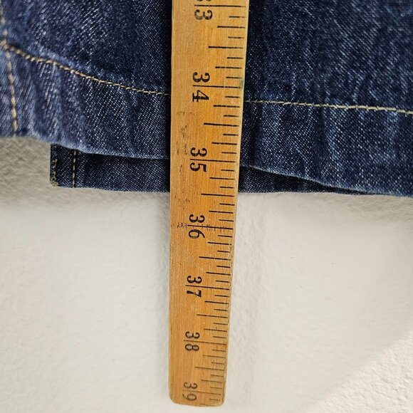 VTG White Stag Womens Midi Denim Skirt Sz 16 Blue Jean Pockets Modest Classic - Picture 7 of 9